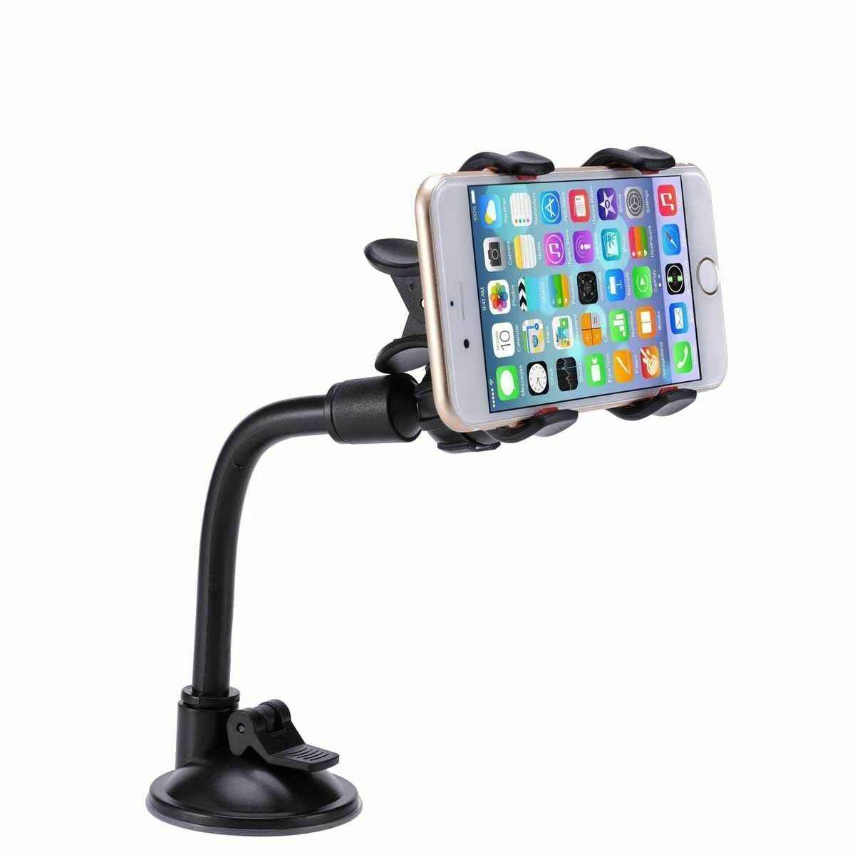 JMT-868874 Adjustable Dual Clip Windshield Phone Holder for 3.2"-6" Smartphones