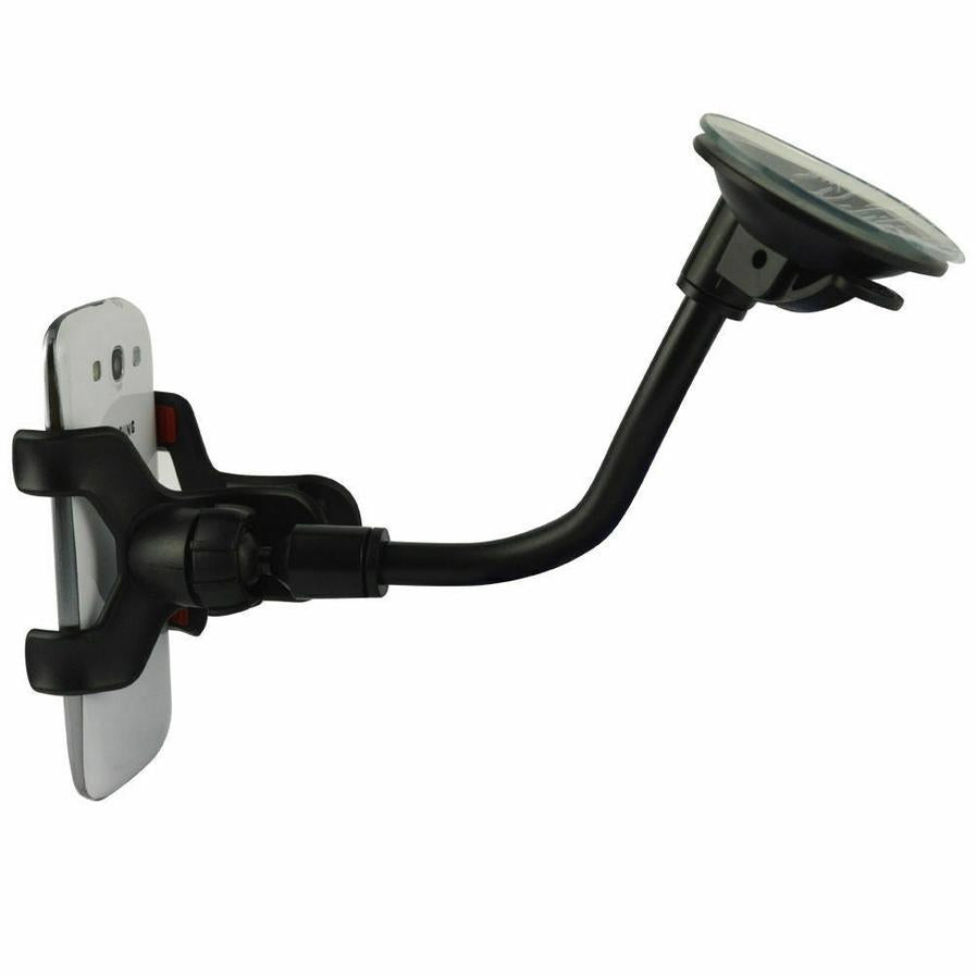 JMT-868874 Adjustable Dual Clip Windshield Phone Holder for 3.2"-6" Smartphones