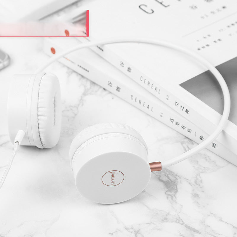 JMT-869002 Wired Headset with Microphone, 3.5mm Plug, 20-20000Hz Frequency Response, Comfortable Protein Material Earmuffs