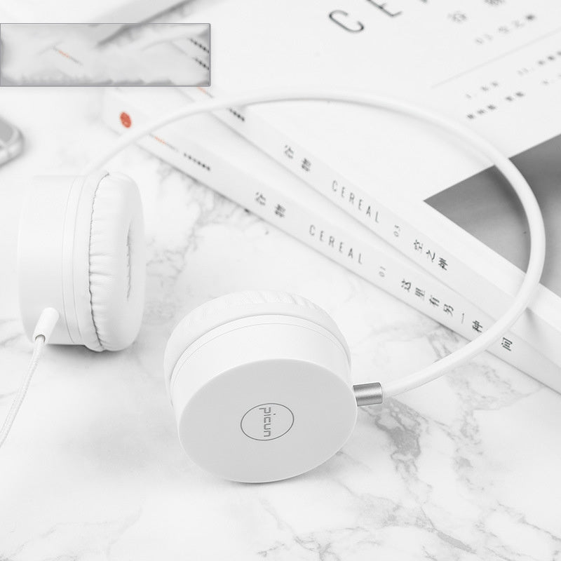 JMT-869002 Wired Headset with Microphone, 3.5mm Plug, 20-20000Hz Frequency Response, Comfortable Protein Material Earmuffs