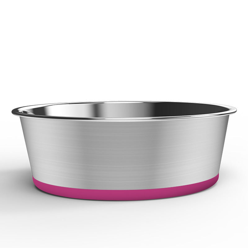 JMT-869194 Non-Slip Stainless Steel Dog Bowl for Medium and Large Dogs - Multiple Colors Available
