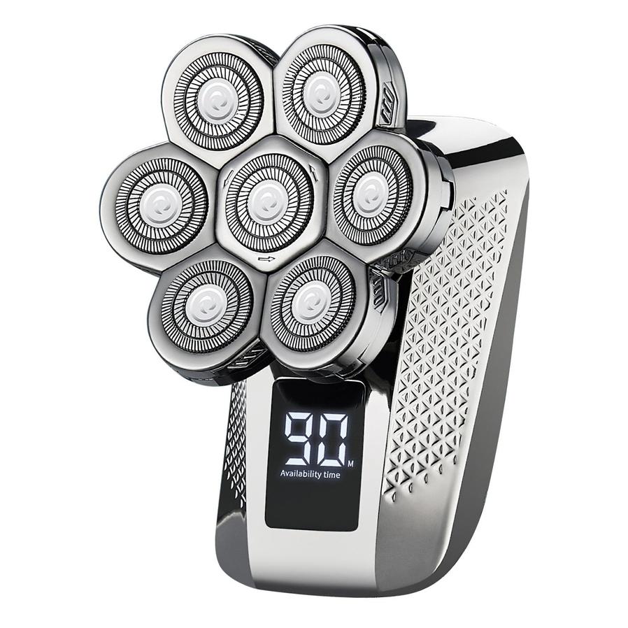 JMT-869258 5 in 1 Rechargeable Electric Rotary Head Shaver with Precision Trimmer and Waterproof Grooming Kit