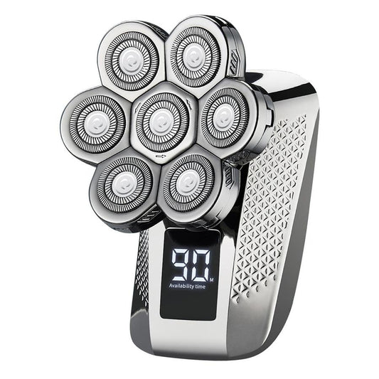 JMT-869258 5 in 1 Rechargeable Electric Rotary Head Shaver with Precision Trimmer and Waterproof Grooming Kit