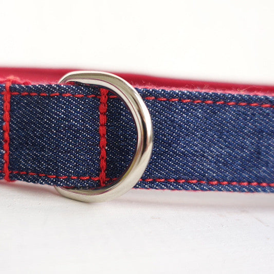 JMT-869514 Denim Blue Polyester Dog Leash with Scalability, Available in Multiple Sizes