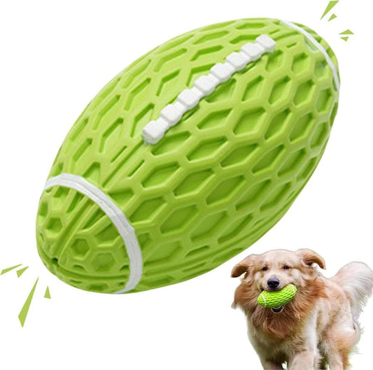 JMT-870154 Durable Squeaky Rugby Dog Toy for Aggressive Chewers – Ideal for Large Dogs and Interactive Play