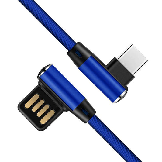 JMT-870346 Braided USB Data Cable for Android, Apple, and TYPE-C Devices - 1m Length