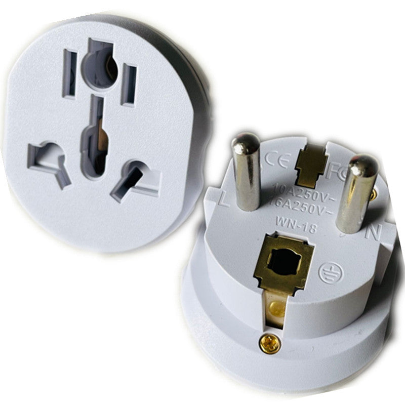 JMT-870474 High Current German Standard Conversion Plug - 16A Pure Copper Adapter for Korean, French, and European Sockets