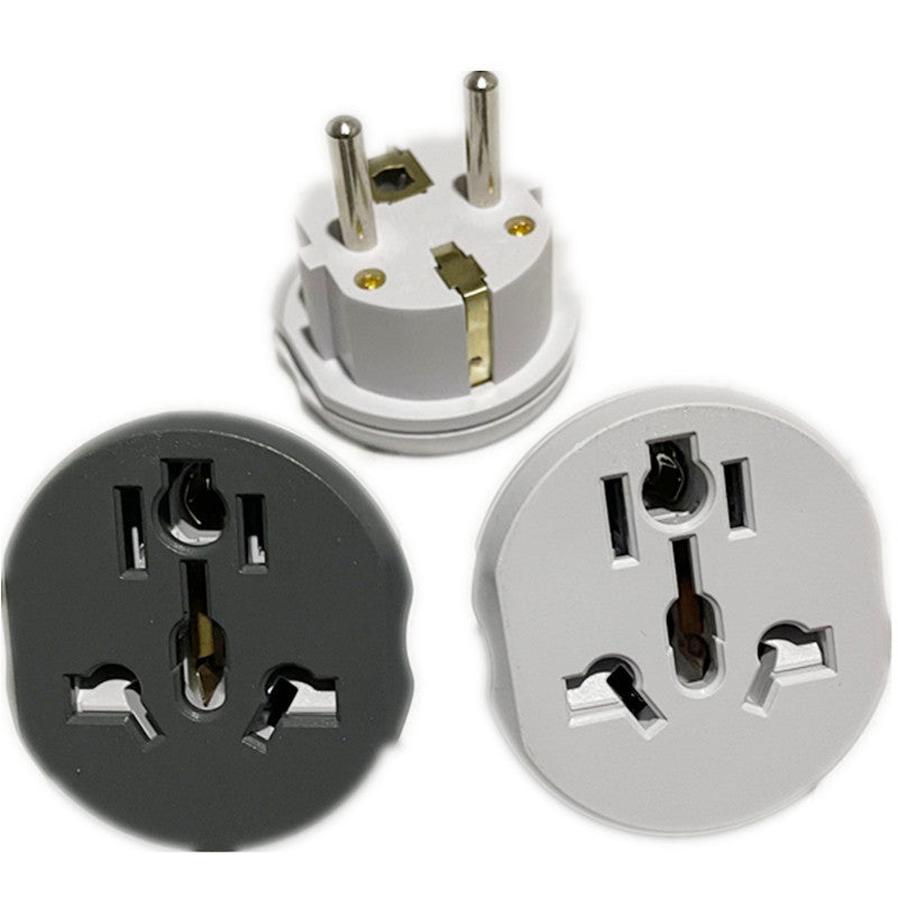 JMT-870474 High Current German Standard Conversion Plug - 16A Pure Copper Adapter for Korean, French, and European Sockets