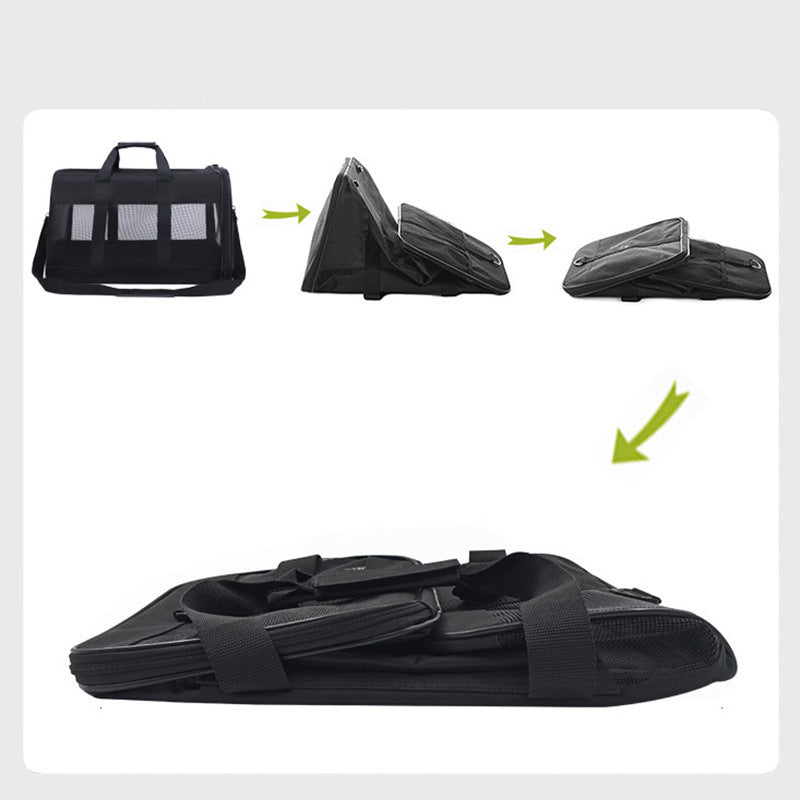 JMT-870666 Portable Foldable Pet Carrier for Dogs and Cats - Breathable Travel Handbag