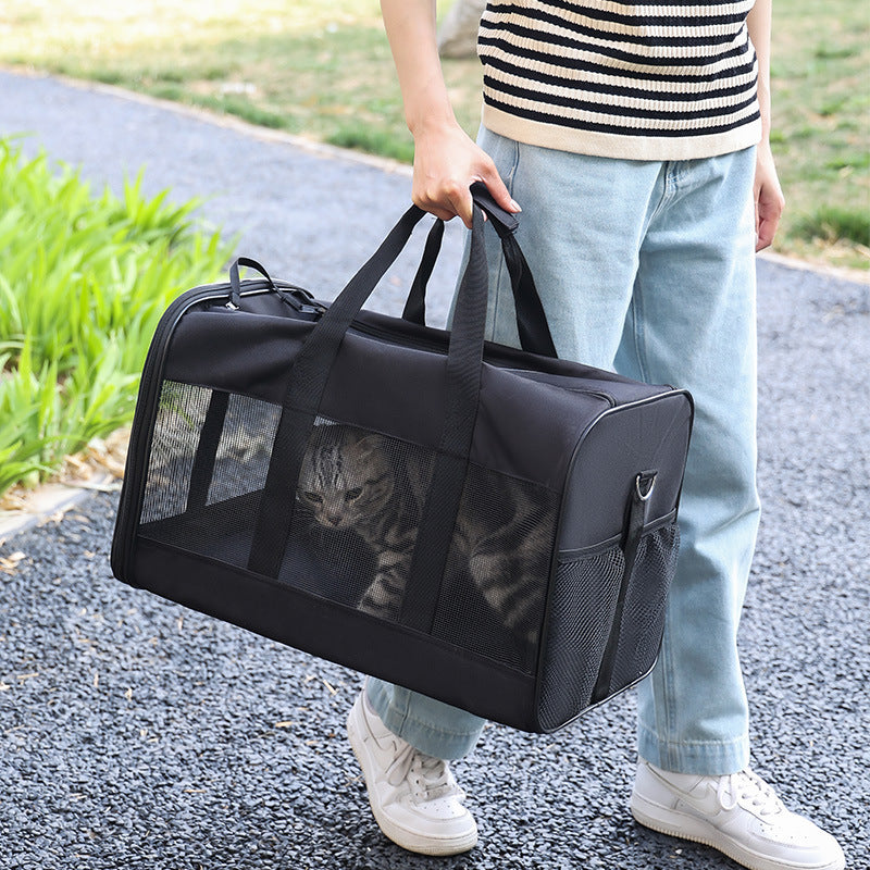 JMT-870666 Portable Foldable Pet Carrier for Dogs and Cats - Breathable Travel Handbag