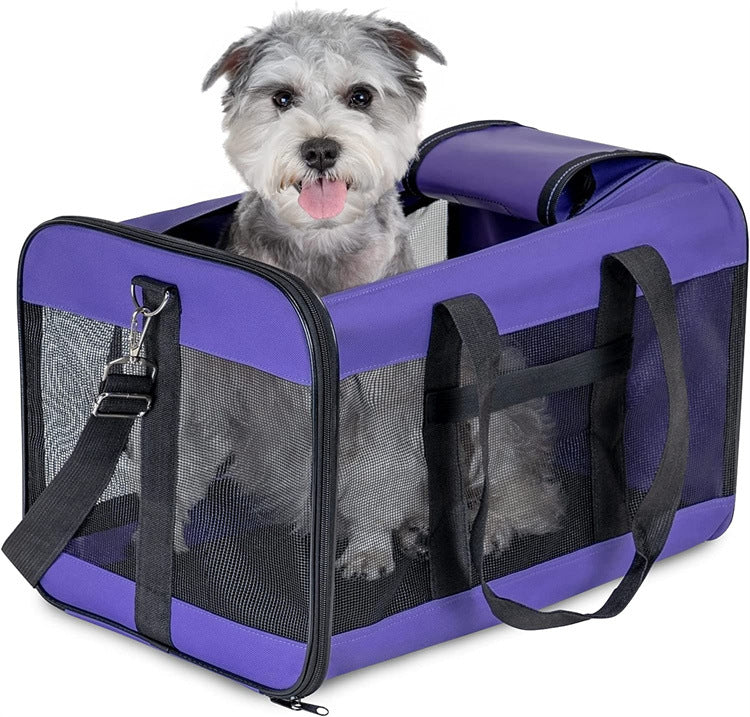 JMT-870666 Portable Foldable Pet Carrier for Dogs and Cats - Breathable Travel Handbag