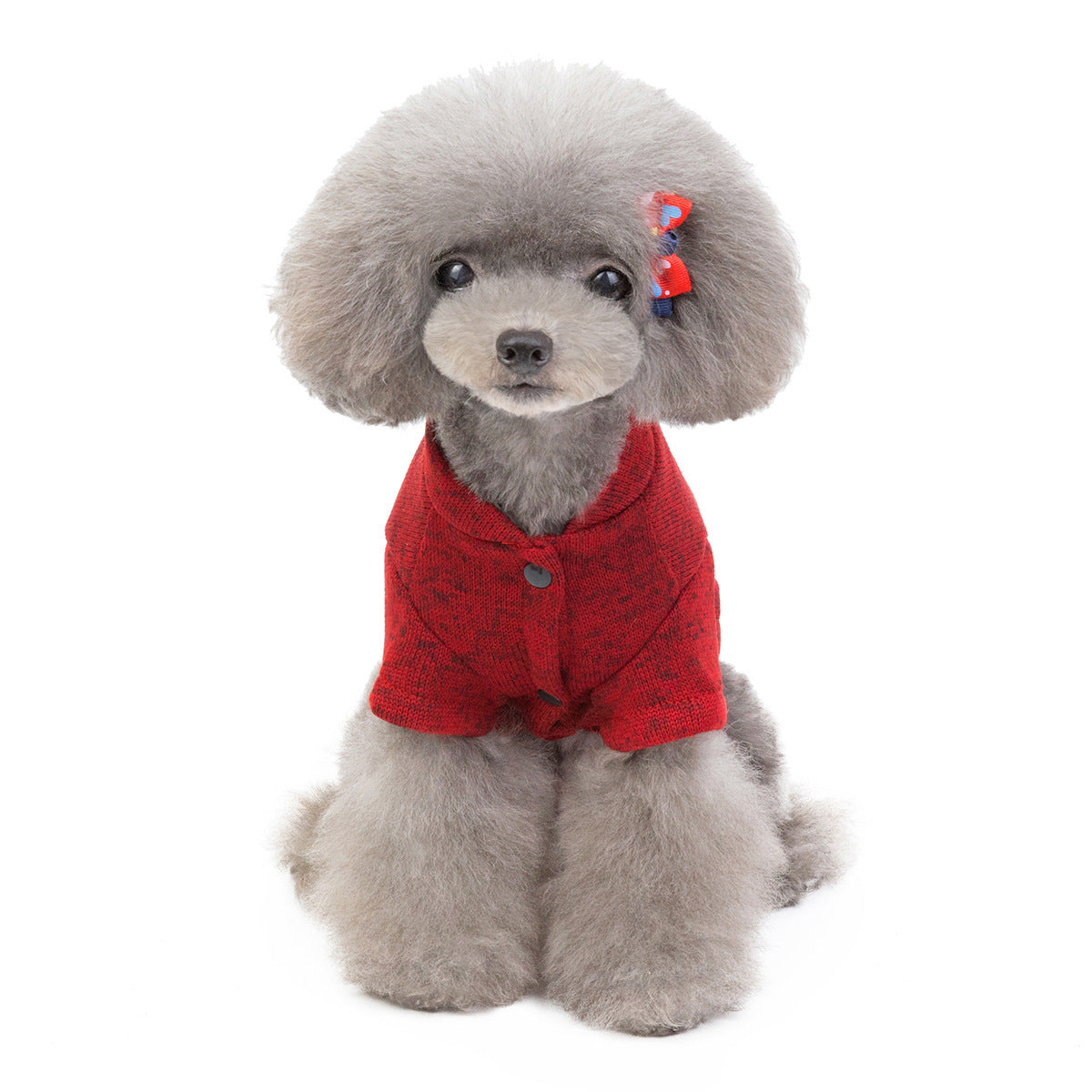 JMT-870794 Cozy Knit Sweatshirt for Dogs in Green, Wine Red, and Blue - Sizes XXS to 9XL