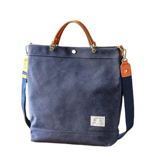 JMT-870858 Versatile Large Capacity Canvas Tote Bag in Olive Green and Royal Blue