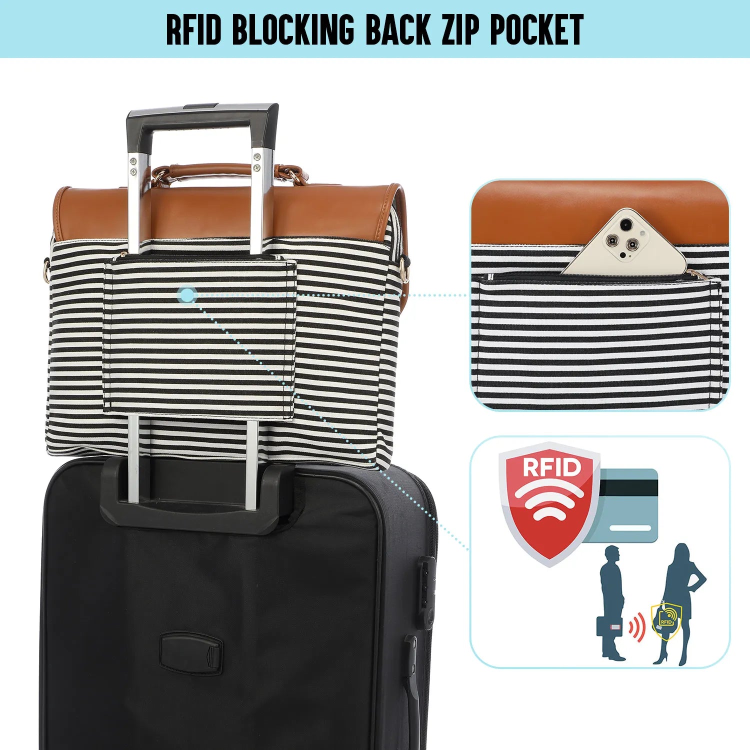 JMT-870986 Cute 15.6 Inch Women's Laptop Bag - Stylish Computer Handbag for Work and Daily Use