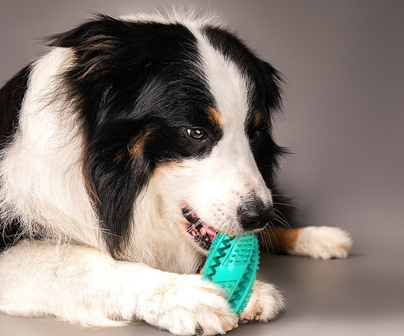 JMT-871306 Round Rubber Food Dispensing Pet Toy Ball for Dogs - Eco-Friendly Puzzle Teeth Cleaning Toy