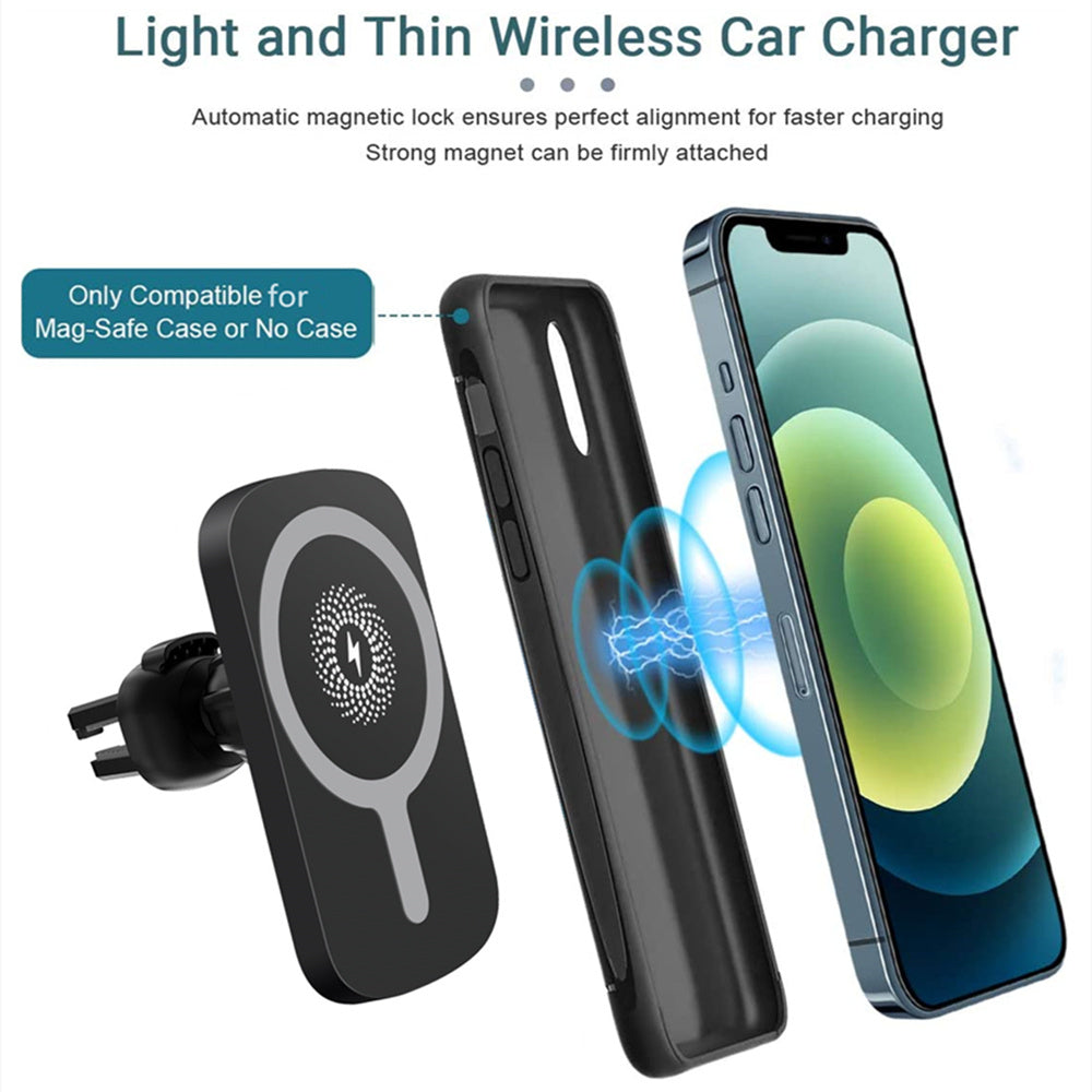 JMT-871498 Magnetic Wireless Charger for Portable Car Use with Lithium Battery and Micro USB Interface