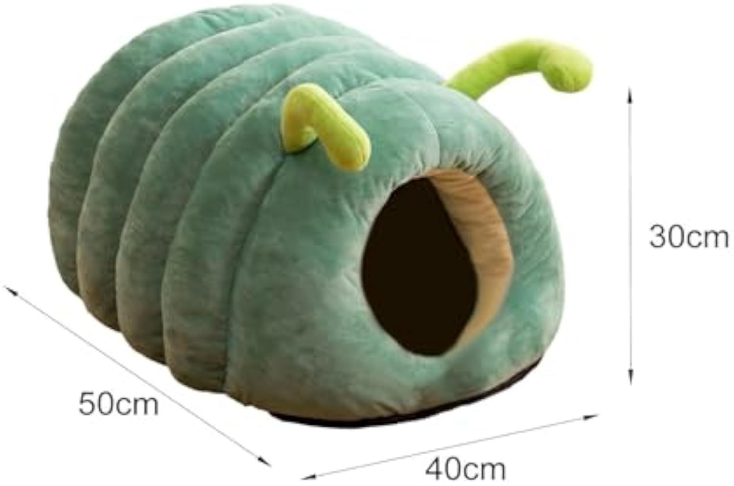 JMT-871626 Animal Shape Cave Bed for Cats and Small Dogs - Plush Semi-Enclosed Sleeping Nest with Non-Slip Bottom