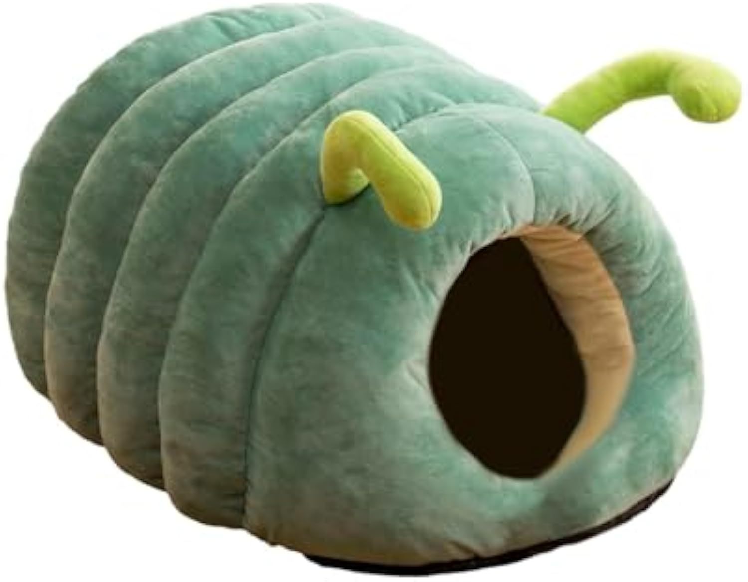 JMT-871626 Animal Shape Cave Bed for Cats and Small Dogs - Plush Semi-Enclosed Sleeping Nest with Non-Slip Bottom