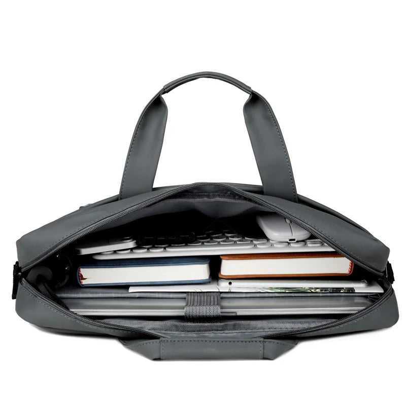JMT-872138 Waterproof Leather Laptop Sling Shoulder Bag for Men