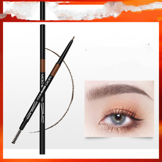 JMT-872586 Waterproof Dual-Ended Eyebrow Pencil in Dark Brown, Light Brown, and Linen Gray