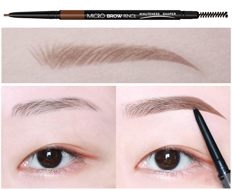 JMT-872586 Waterproof Dual-Ended Eyebrow Pencil in Dark Brown, Light Brown, and Linen Gray