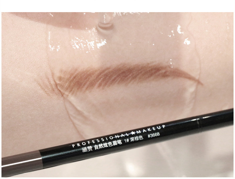 JMT-872586 Waterproof Dual-Ended Eyebrow Pencil in Dark Brown, Light Brown, and Linen Gray