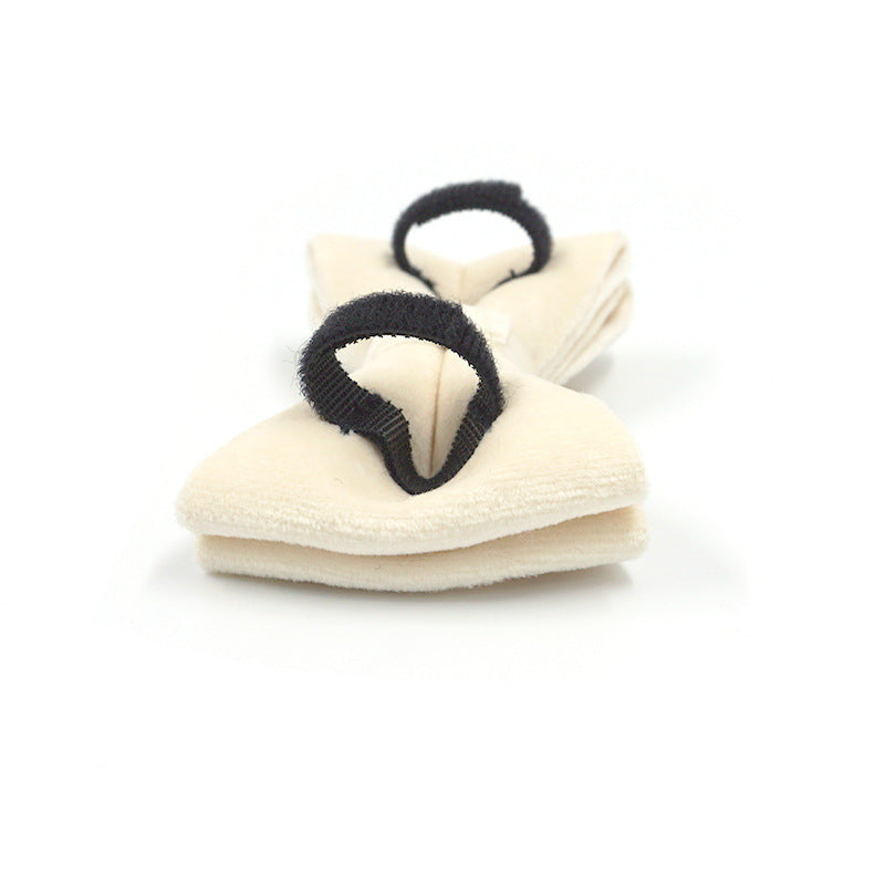 JMT-872650 Cream Velvet Dog Collar with Gold Buckle and Bow Tie Accessory
