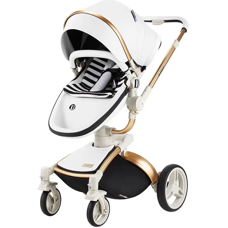 JMT-872650 Luxury Adjustable Baby Stroller with Reversible Seat and Multi-Angle Rotation