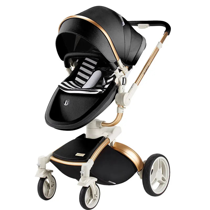 JMT-872650 Luxury Adjustable Baby Stroller with Reversible Seat and Multi-Angle Rotation