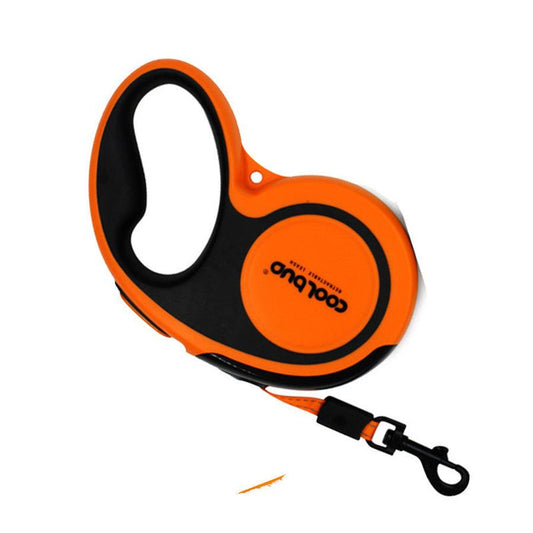 JMT-872970 Large and Medium-Sized Dog Retractable Leash - Outdoor Use, Fresh Green & Active Orange Colors, Durable Nylon & Stainless Steel Materials