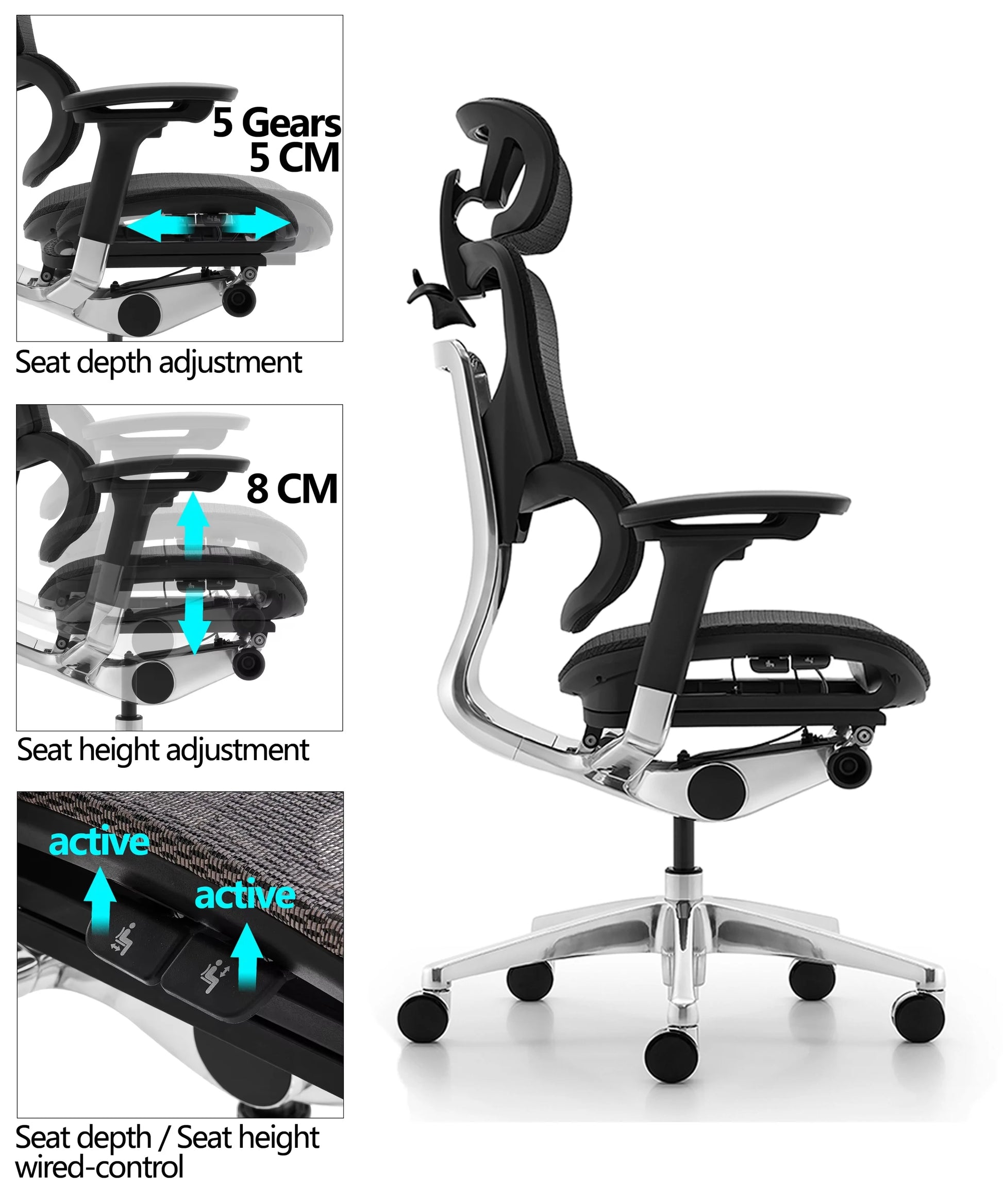 JMT-873226 Ergonomic Mesh Office Chair with Modern Design for Comfort and Support During Work Hours