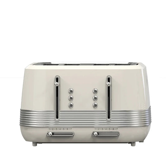 JMT-873290 Stainless Steel 4-Slice Retro Electric Toaster for Perfectly Toasted Buns