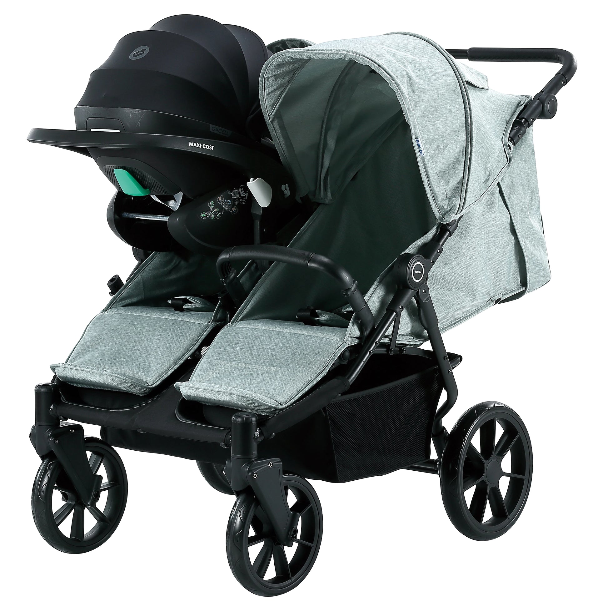 JMT-873482 Twin Baby Stroller with Large Basket for Infants and Toddlers