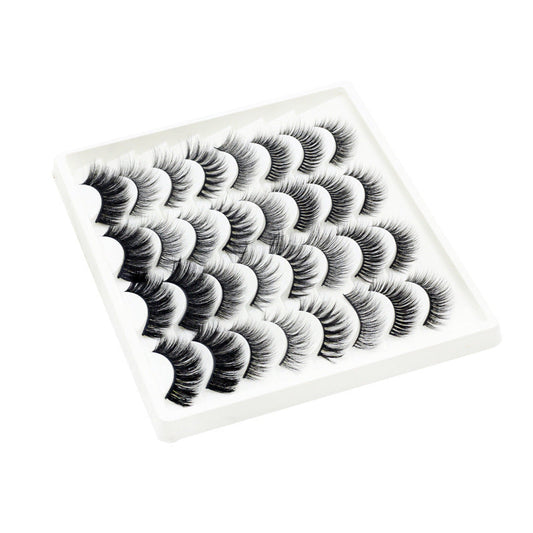 JMT-873738 16 Pairs of Natural Comfortable 3D Chemical Fiber False Eyelashes for Stage Costumes