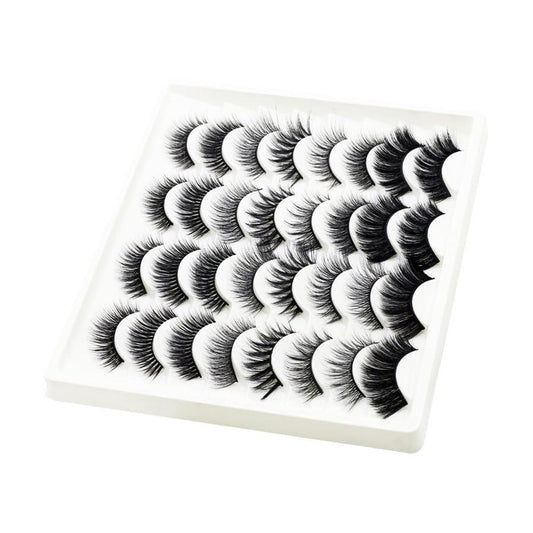 JMT-873738 16 Pairs of Natural Comfortable 3D Chemical Fiber False Eyelashes for Stage Costumes