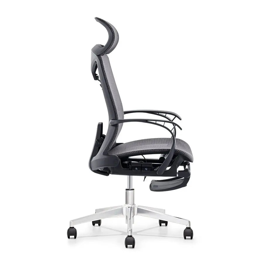 JMT-874058 Ergonomic Mesh Office Chair with Headrest and Footrest for Enhanced Comfort