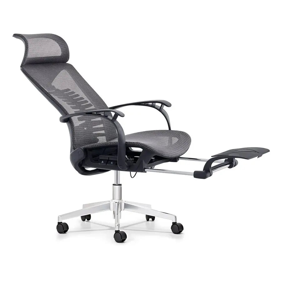 JMT-874058 Ergonomic Mesh Office Chair with Headrest and Footrest for Enhanced Comfort
