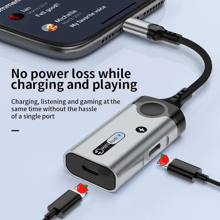 JMT-874442 8-Pin to 3.5mm Audio Adapter for High-Quality Wired Audio Connection