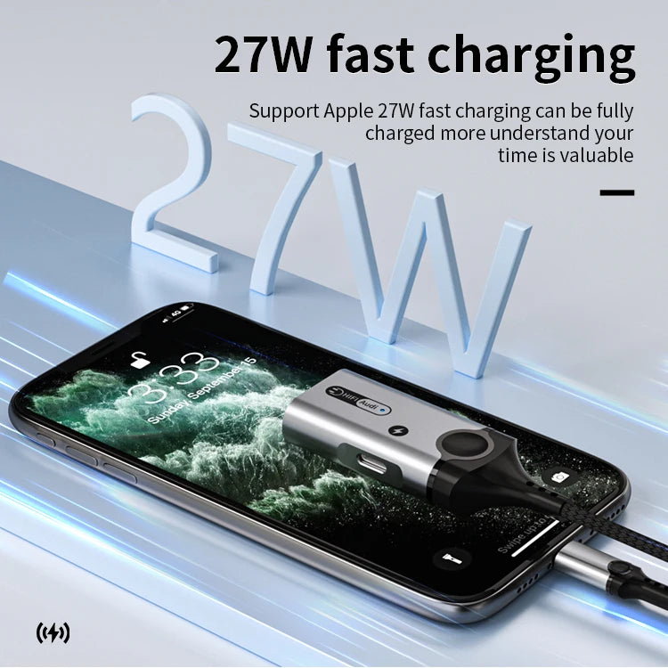 JMT-874442 8-Pin to 3.5mm Audio Adapter for High-Quality Wired Audio Connection