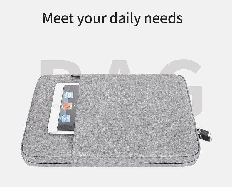 JMT-874442 Compact Portable Laptop Sleeve with Pouch for 13 to 15 Inch Devices