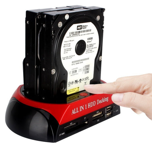 JMT-874954 Multi-Function HDD Holder with Card Reader and Tool-Free Assembly for SATA & IDE Drives