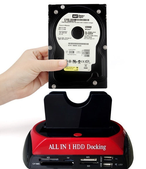 JMT-874954 Multi-Function HDD Holder with Card Reader and Tool-Free Assembly for SATA & IDE Drives