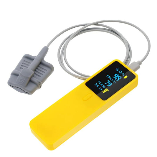 JMT-875018 Palm Pulse Oximeter with 2.2-Inch Color OLED Display, Monitors Blood Oxygen Saturation, Pulse Rate, and Perfusion Index