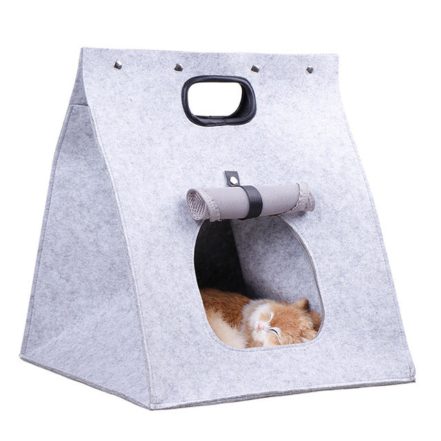 JMT-875082 Light Gray and Light Brown Breathable Wool Cat Litter for Medium Size Cats
