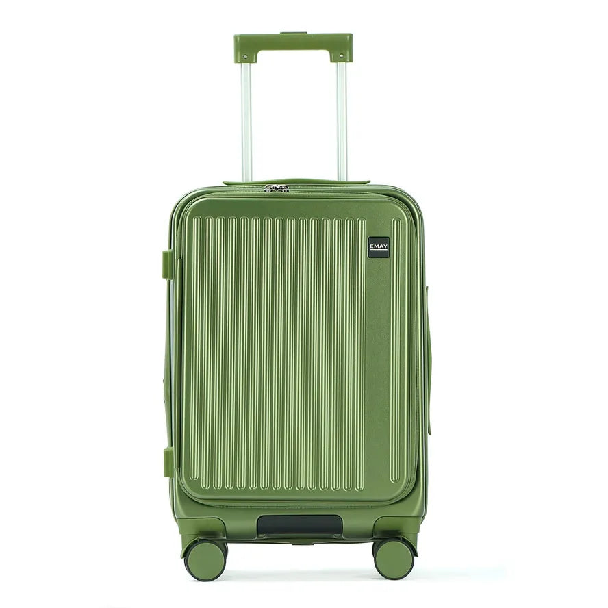 JMT-875338 20" Designer Trolley Travel Suitcase in ABS+PC with Aluminium Frame and Front Opening Design