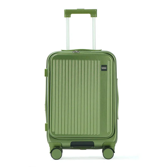 JMT-875338 20" Designer Trolley Travel Suitcase in ABS+PC with Aluminium Frame and Front Opening Design