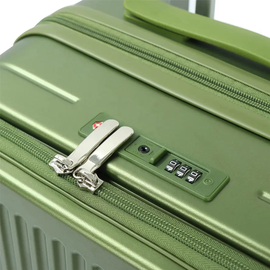 JMT-875338 20" Designer Trolley Travel Suitcase in ABS+PC with Aluminium Frame and Front Opening Design