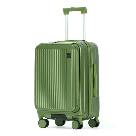 JMT-875338 20" Designer Trolley Travel Suitcase in ABS+PC with Aluminium Frame and Front Opening Design