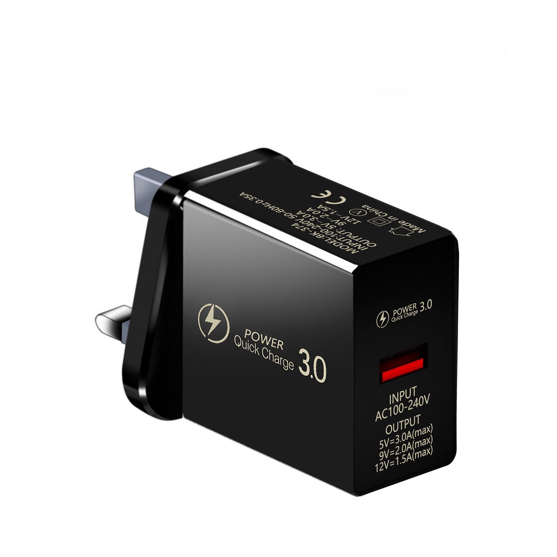 JMT-875466 18W Quick Charge 3.0 USB Wall Charger for iPhone, Samsung, Huawei - EU Plug