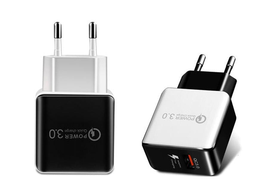 JMT-875466 18W Quick Charge 3.0 USB Wall Charger for iPhone, Samsung, Huawei - EU Plug